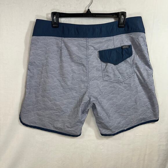 Ezekiel 36 Men's Swim Board Shorts Trunks Hook Loop Pocket Geometric Blue Beach - Picture 6 of 9